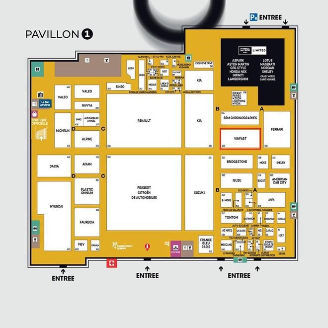 Sơ đồ triển lãm Paris Motor Show 2018
