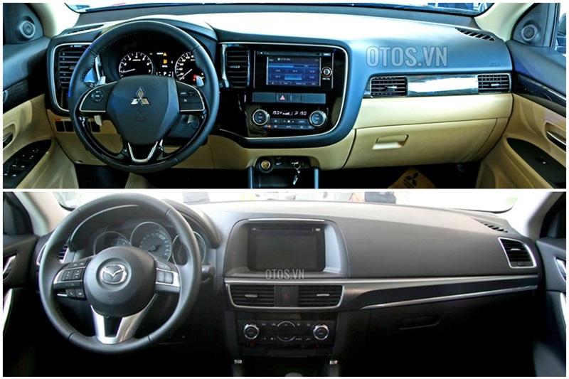 nên mua Mazda CX-5 hay Mitsubishi Outlander 2.0 CVT