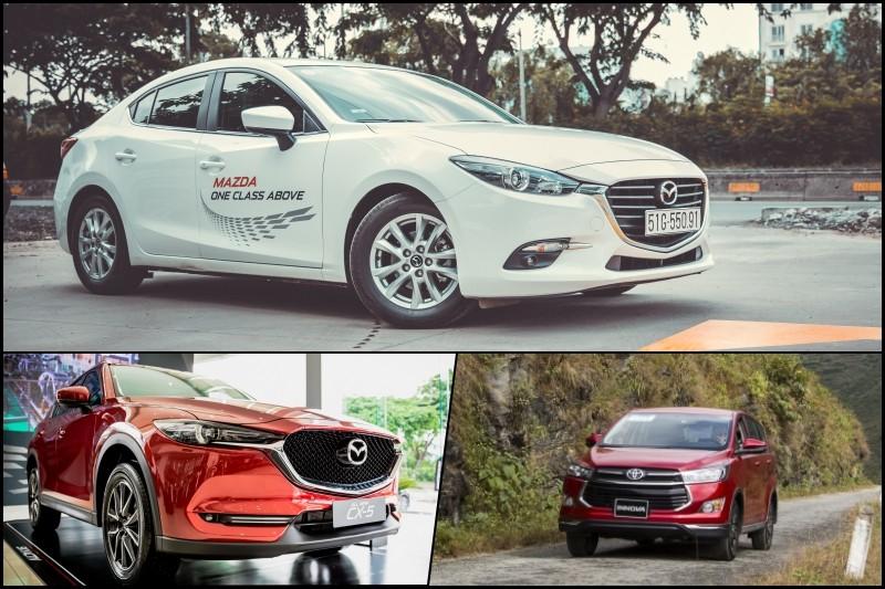 Mazda 3, Mazda CX-5, Toyota Innova