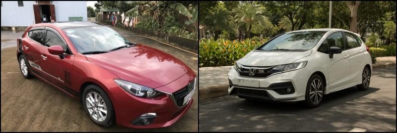 Mazda 3 hatchback và Honda Jazz RS