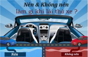 Infographic - Nên và không nên làm gì khi lái thử xe?