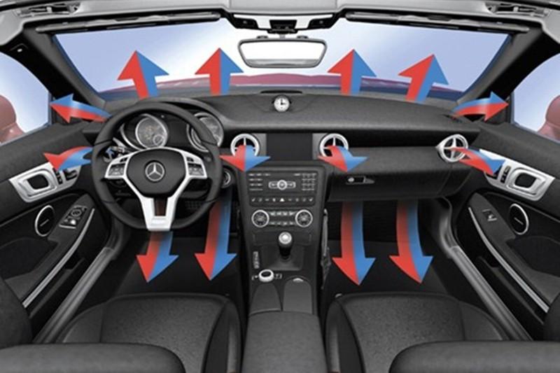 Khe nhỏ trên cửa gió gần khu vực cửa xe