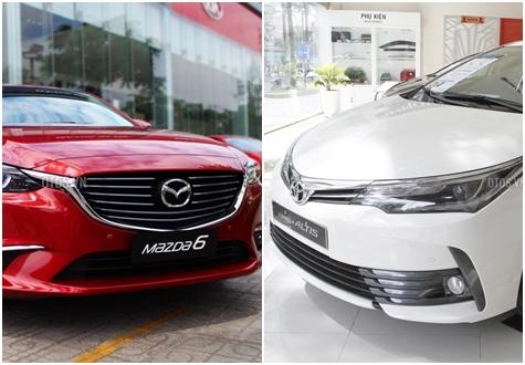Chọn Mazda6 2018 hay Toyota Corolla Altis 2018 trong tầm giá 850 triệu đồng