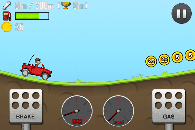 Hill Climb Racing tr&ecirc;n hệ điều h&agrave;nh iOS