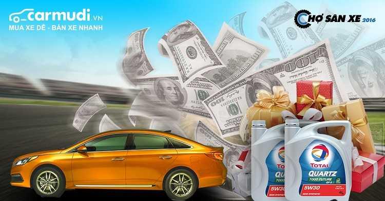 Mua xe tại Chợ Săn Xe 2016, Carmudi tặng ngay 500.000 đồng và 1 chai nhớt Total Quartz 7000
