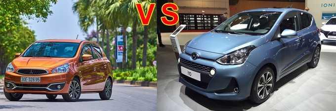 Cả xe Hyundai Grand i10 và Mitsubishi Mirage đều sở hữu vẻ ngoài trẻ trung, năng động