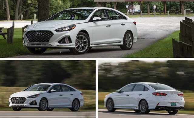 Đuôi sau xe Hyundai Sonata Sport. 