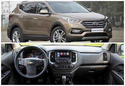 So sánh thiết kế nội thất Chevrolet Trailblazer 2018 và Hyundai SantaFe 2018