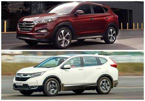 So sánh thiết kế ngoại thất Honda CR-V 1.5L và Hyundai Tucson 2.0L máy dầu