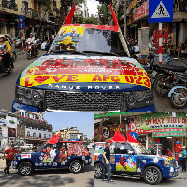 Siêu xe “khoác áo” quốc kỳ, cổ vũ bóng đá Việt Nam