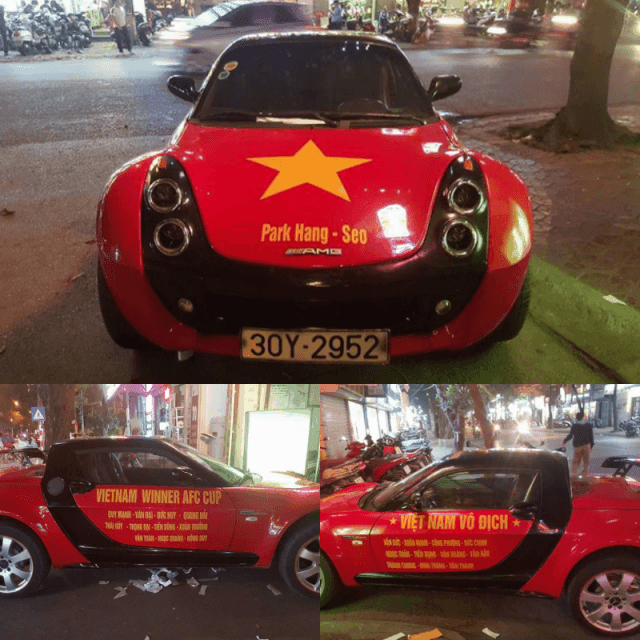 Siêu xe “khoác áo” quốc kỳ, cổ vũ bóng đá Việt Nam