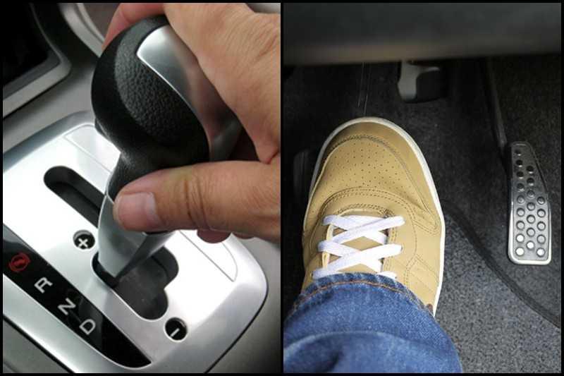 Chuyển số về N và đạp rà phanh