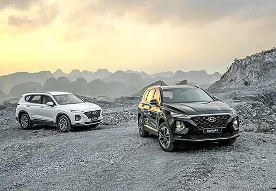 Hyundai SantaFe 2019 vừa ra mắt có giá lăn bánh bao nhiêu?