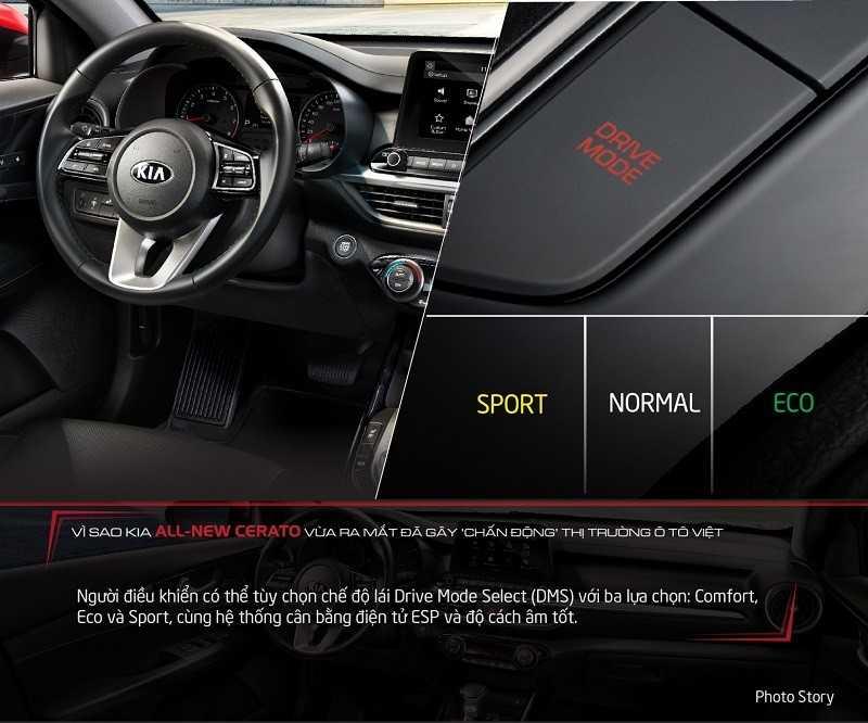 Kia Cerato 2019 được tích hợp nhiều chế độ hiện đại