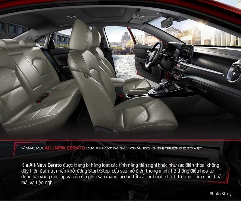 Kia Cerato 2019 sở hữu nhiều trang bị tiện nghi