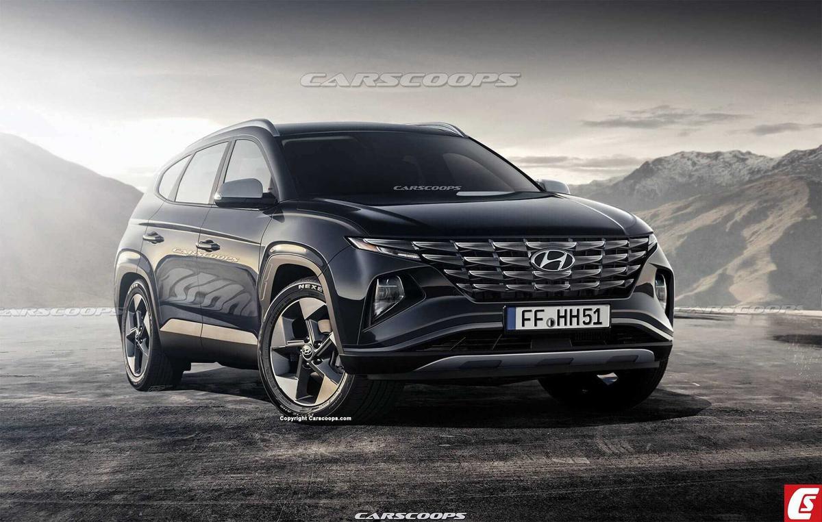 Hình ảnh phác thảo Hyundai Tucson 2020 của trang Carscoops