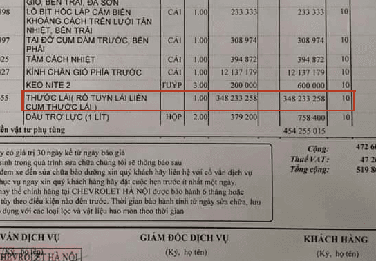 Đại lý báo giá thước lái xe VinFast Lux A2.0 'nhầm' hơn 300 triệu