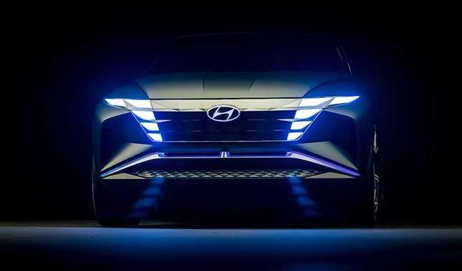 đèn pha hình chữ X của xe ô tô Hyundai Tucson