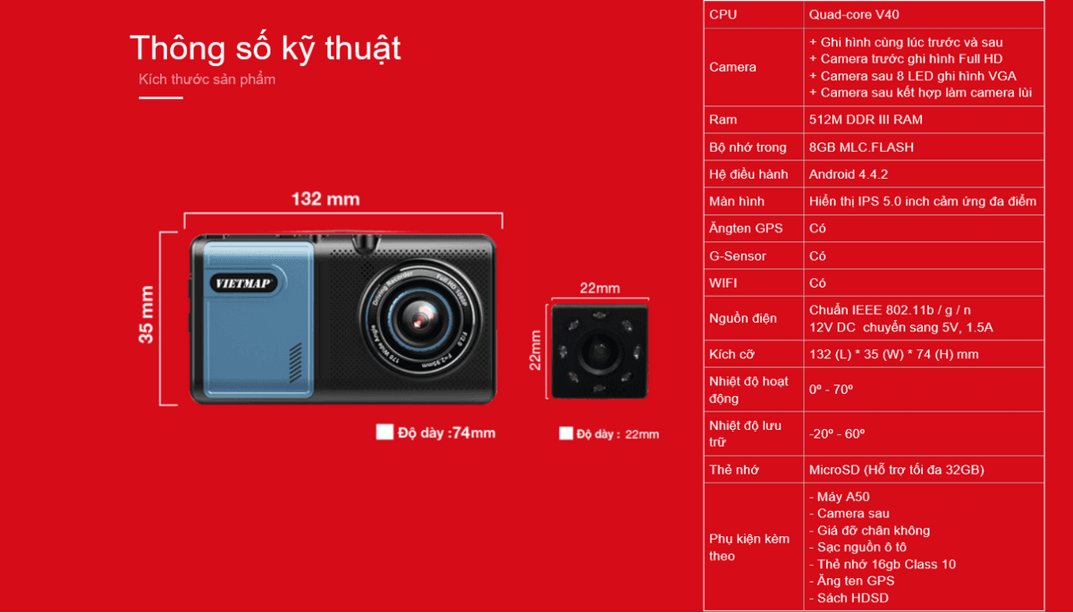 Giá Camera hành trình Vietmap A50