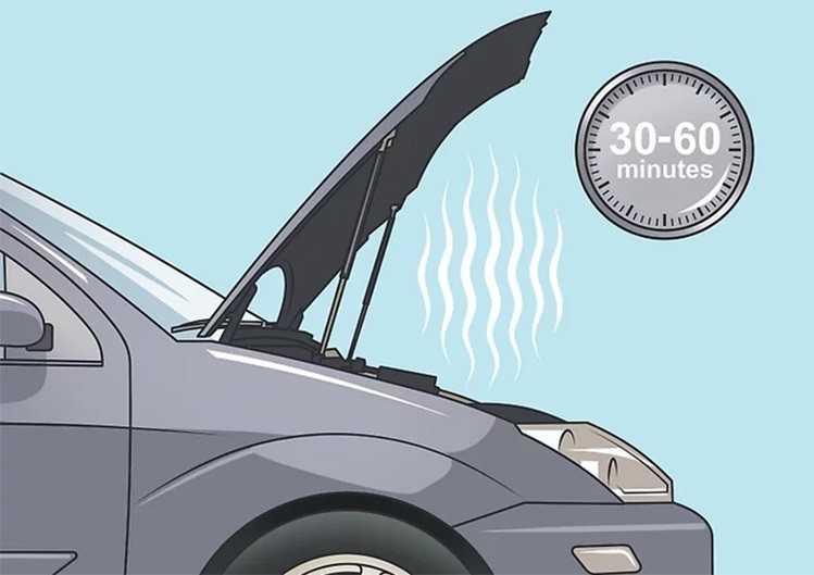 Chờ xe hạ nhiệt từ 30-60 phút