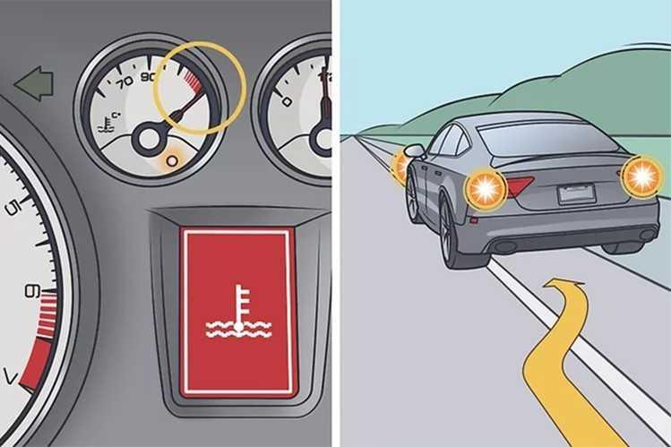 Tấp xe vào lề đường khi ô tô quá nhiệt