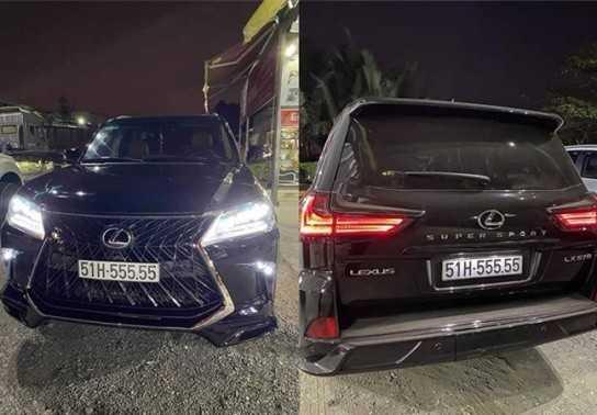 Cận cảnh biển “ngũ quý 5" của xe ô tô Lexus LX570 tiền tỷ tại Sài Gòn