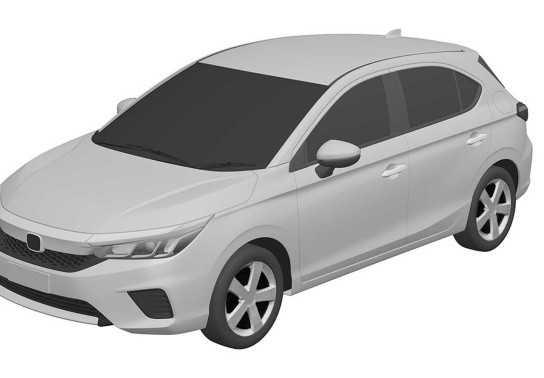 Phiên bản hatchback thế hệ thứ 5 của Honda City bị rò rỉ hình ảnh sáng chế