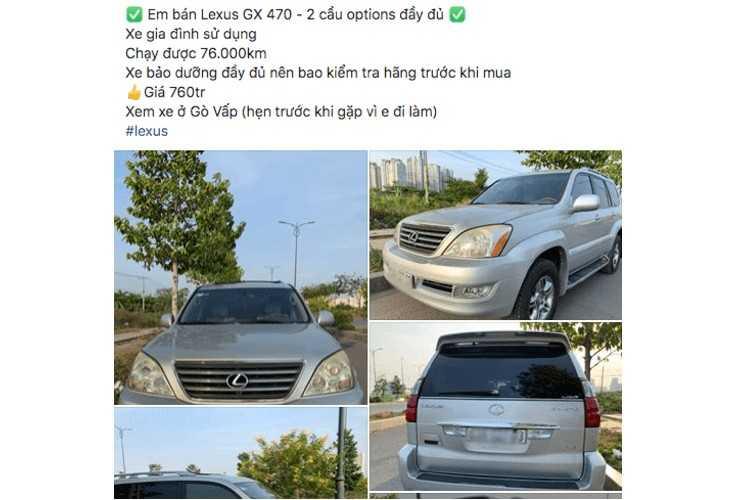 Lexus GX470 sau 13 năm được chào bán với giá 980 triệu ở Sài Gòn