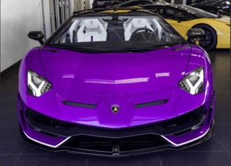 đầu xe Lamborghini Aventador SVJ Roadster 