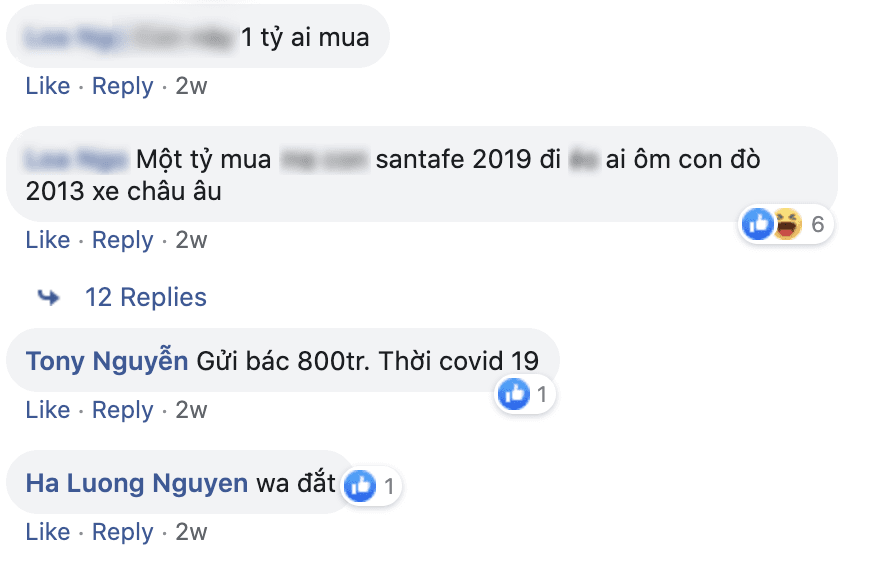 phần bình luận của một số người quan tâm