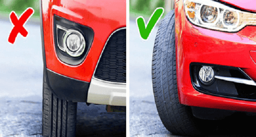  Để bánh xe quay về phía lề đường khi đỗ