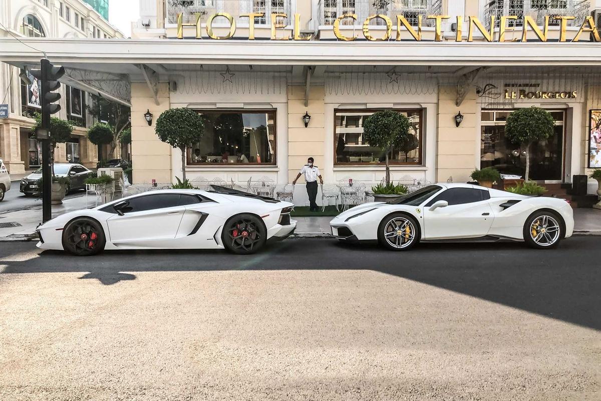 Lamborghini Aventador LP700-4 và Ferrari 488 Spider
