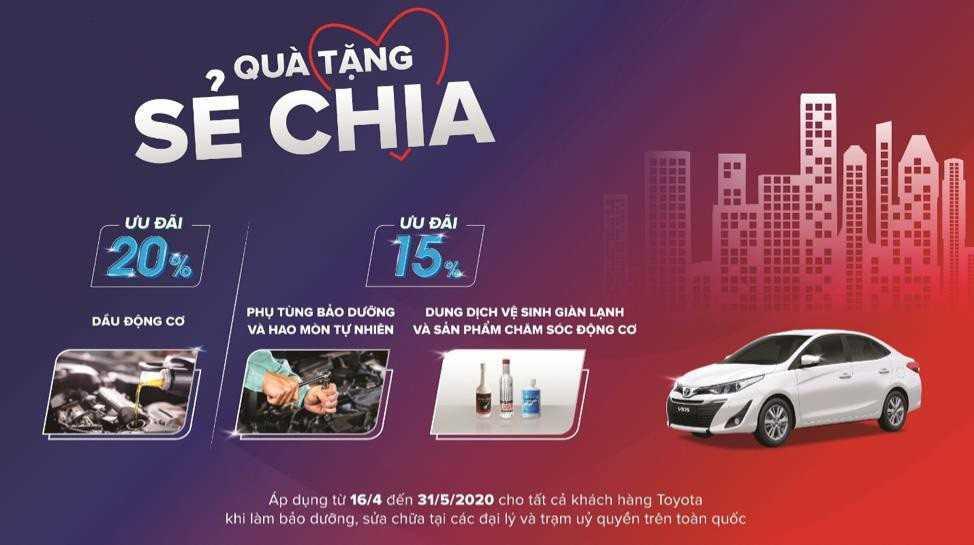 Trọn gói miễn phí vệ sinh khử khuẩn và rất nhiều ưu đãi Toyota dành tặng ngay cho khách hàng trong tháng 5.