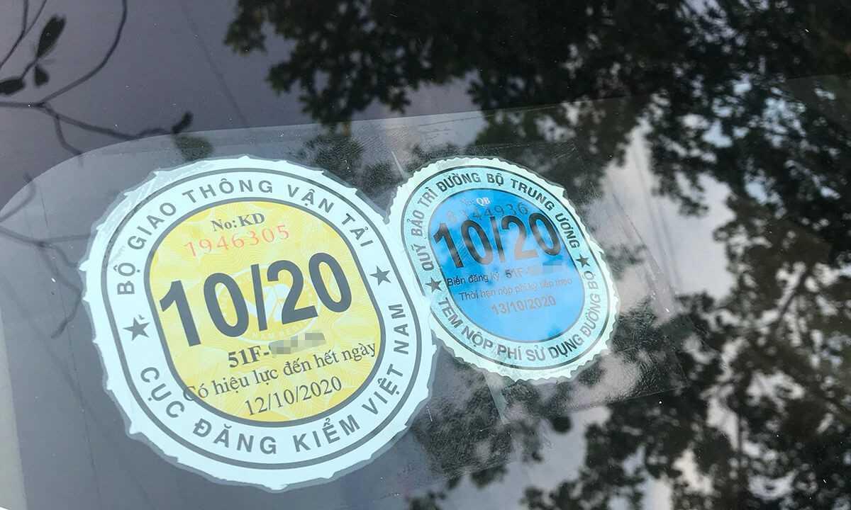 Tem đăng kiểm ghi hiệu lực đến 12/10/2020
