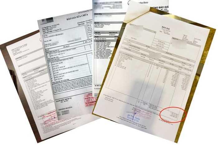 Hóa đơn sửa chữa xe sang cũ