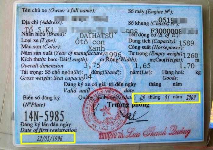 ngày đăng kiểm không trùng nhau