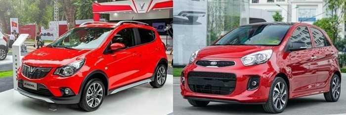 so sánh xe VinFast Fadil 2020 và Kia Morning 2020 