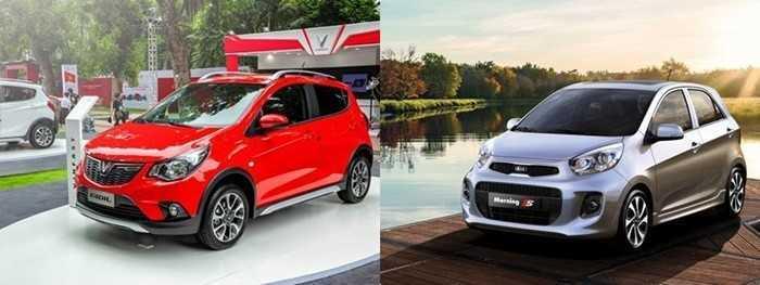 so sánh xe VinFast Fadil 2020 và Kia Morning 2020 