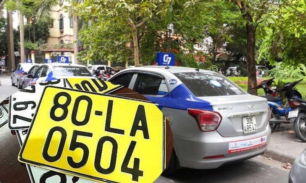 Biển số nền vàng