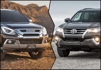 Isuzu Mu-X và Toyota Fortuner
