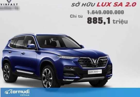 Thực hư việc VinFast Lux SA2.0 giảm gần 800 triệu đang thu hút nhiều chú ý