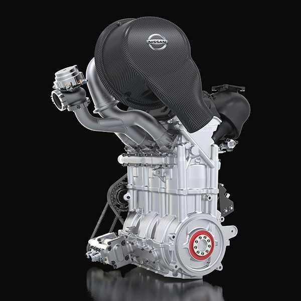 Động cơ ba xy lanh thẳng hàng được sử dụng trên chiếc xe đua Hybrid Nissan Zeod RC
