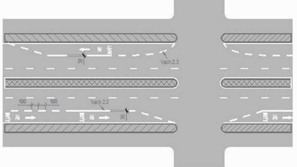 Vạch làn đường ưu tiên