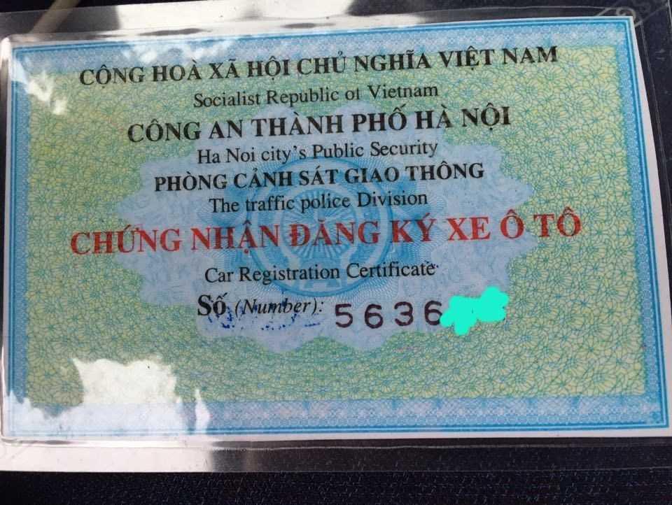 Giấy chứng nhận đăng ký xe