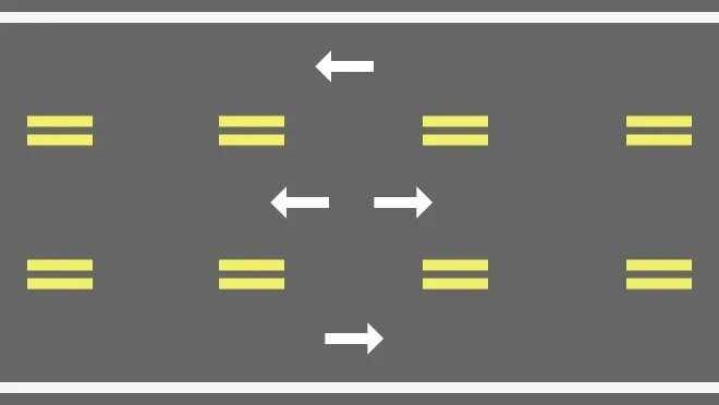 Vạch màu vàng nét đứt song song