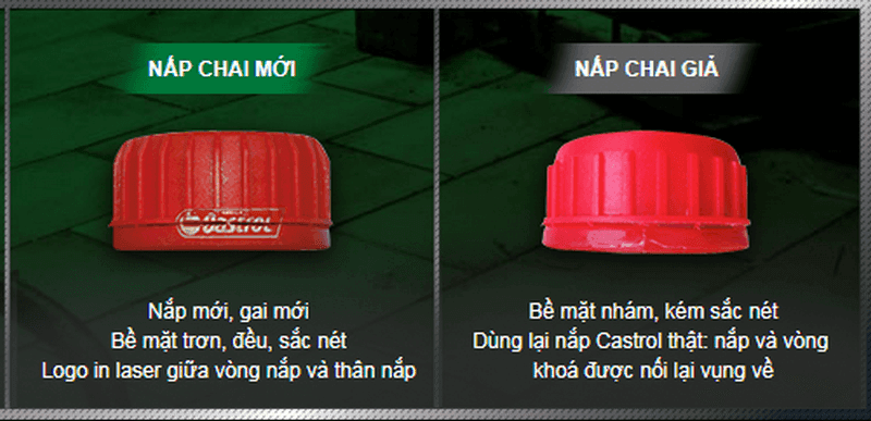 phân biệt dầu nhớt Castrol thật và giả