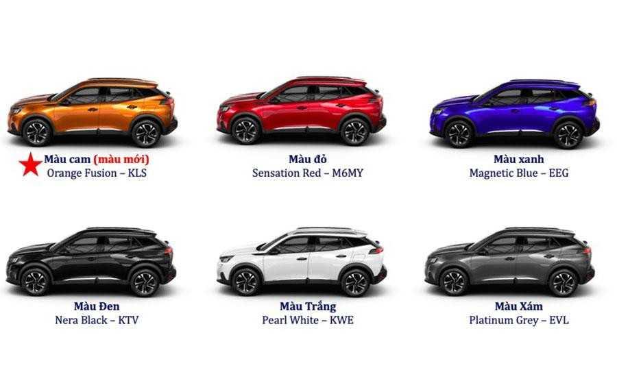 Màu xe Peugeot 3008 2022