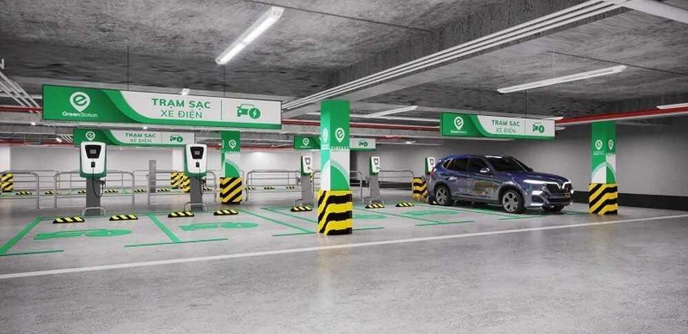 Mô hình trạm sạc điện VinFast