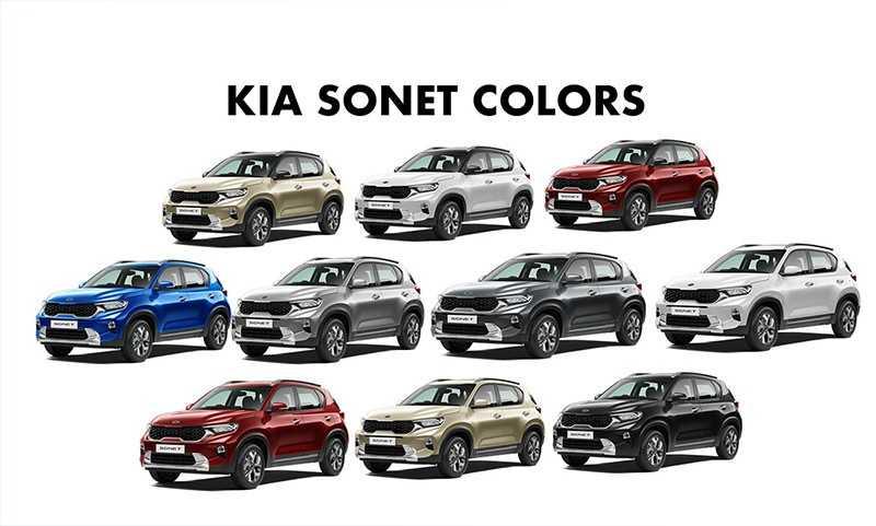 KIA Sonet 2022 có mấy màu ?