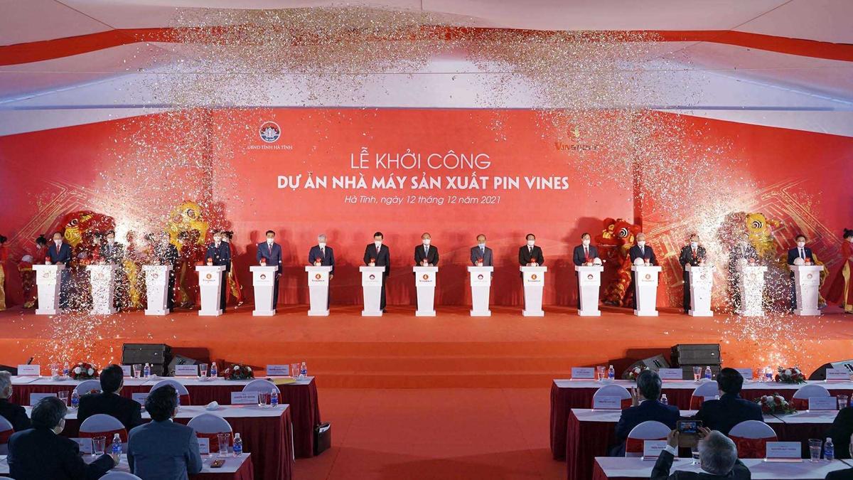 Vingroup khởi công nhà máy sản xuất pin VinES 4000 tỷ tại Vũng Áng